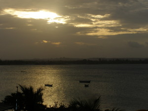 Sunset in Dar es Salaam.