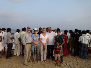 Volunteers at the Marina Beach for Pongal Celebrations.