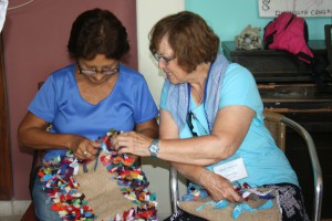 volunteers with work Cuban women