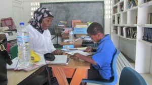 Kahijah Muhammad tutors a student in Maths