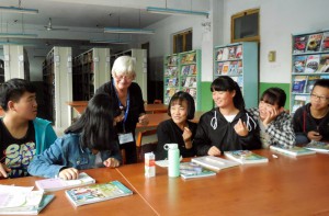 Students enjoy learning English from Carolyn