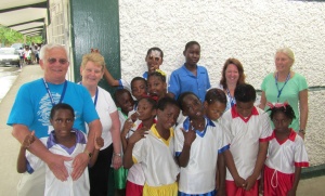Some of team #31 in St. Lucia (Denise is second to the right in the back row)