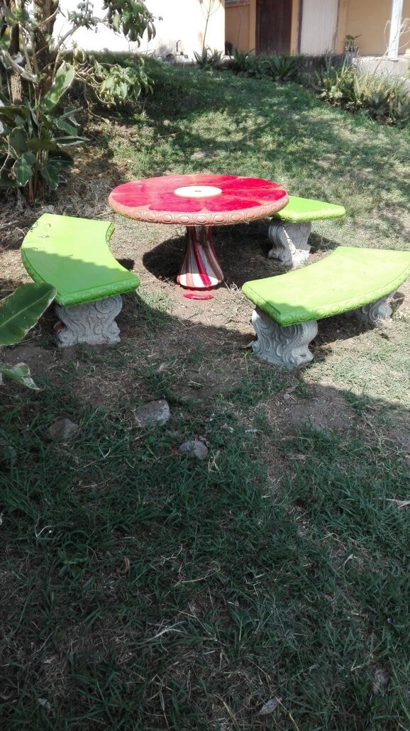 The finished table by Global Volunteers in Costa Rica