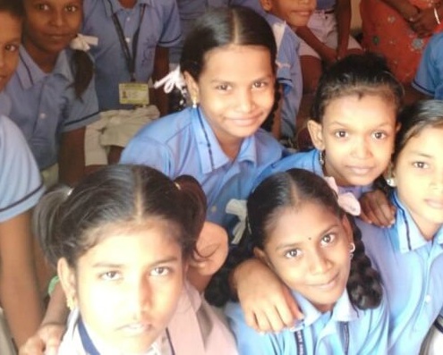 teaching students in India