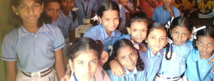 teaching students in India