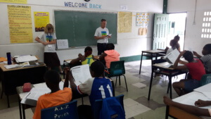 teaching children in St. Lucia