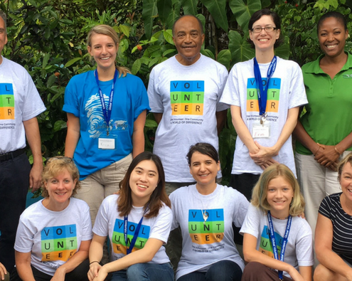 Volunteers on Caribbean Island St. Lucia