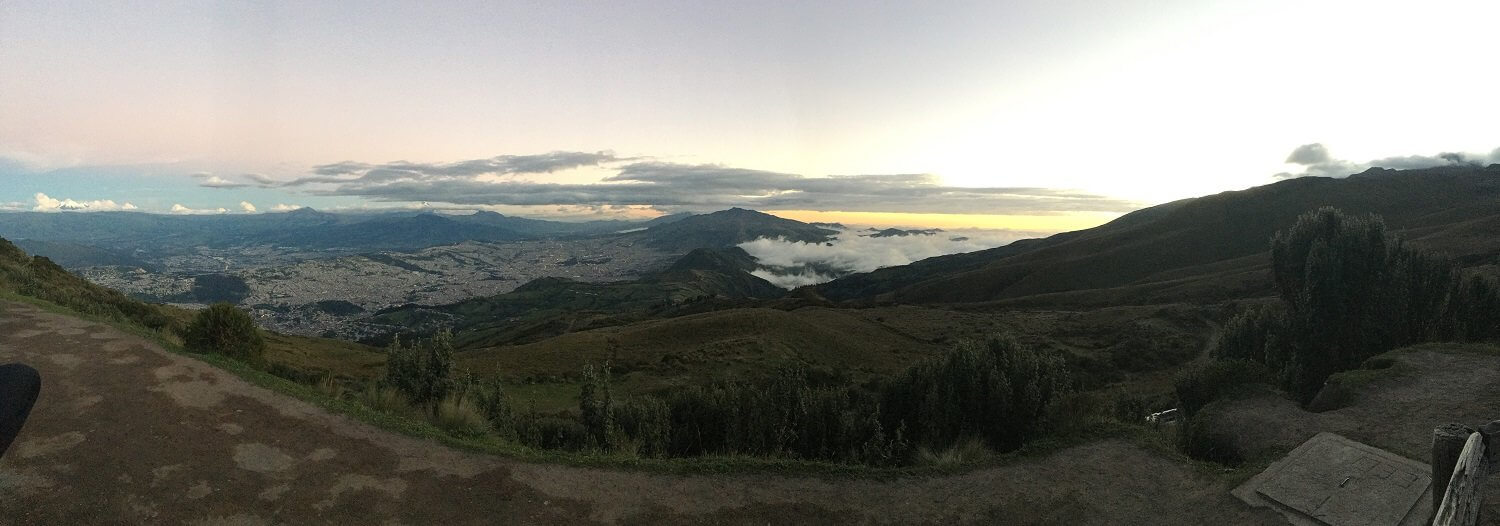 View of Quito for volunteers in Ecuador