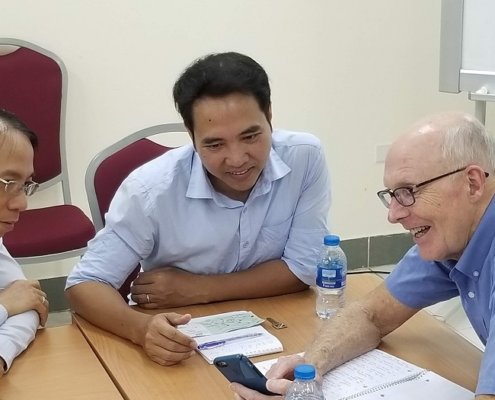 Bill teaching with Global Volunteers in Hanoi, Vietnam