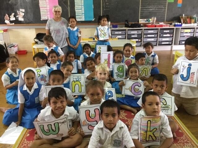 Cook Island elementary class