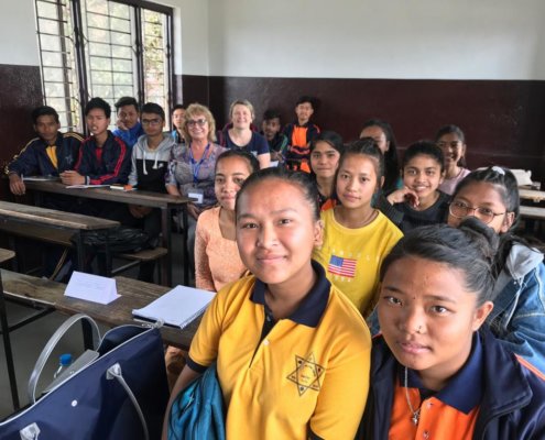 Students in Nepal.