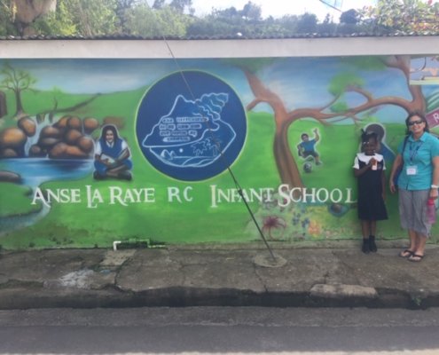 international USA Volunteer taught English at the Anse la Raye Primary School.