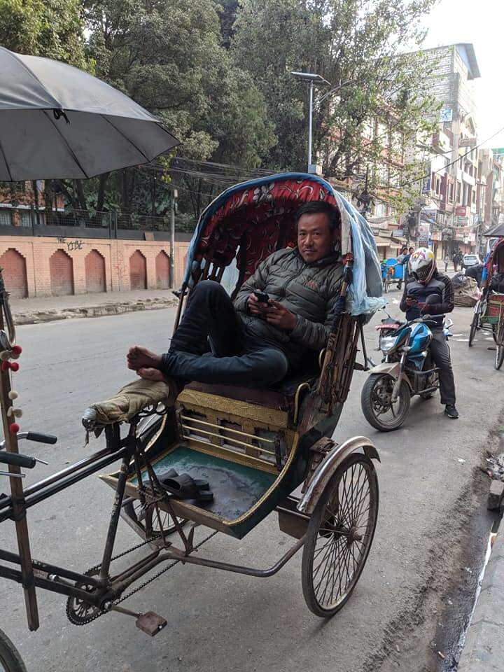 Rickshaw in Kathmandu.
