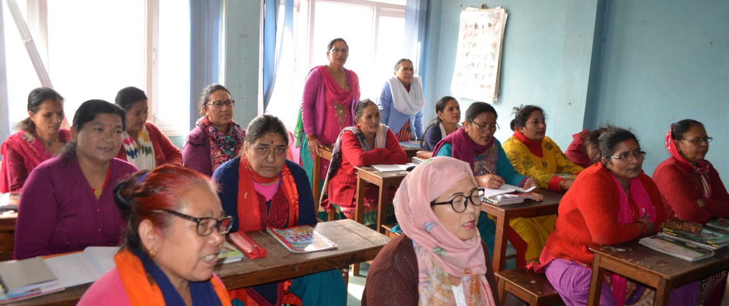 Volunteers help educate and empower women at Astha school