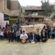 Children thank volunteers aborad for support sagrada familia lima peru