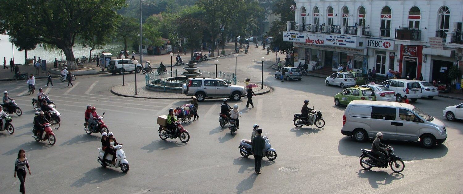 Hanoi  vietnam is going back to its usual traffic