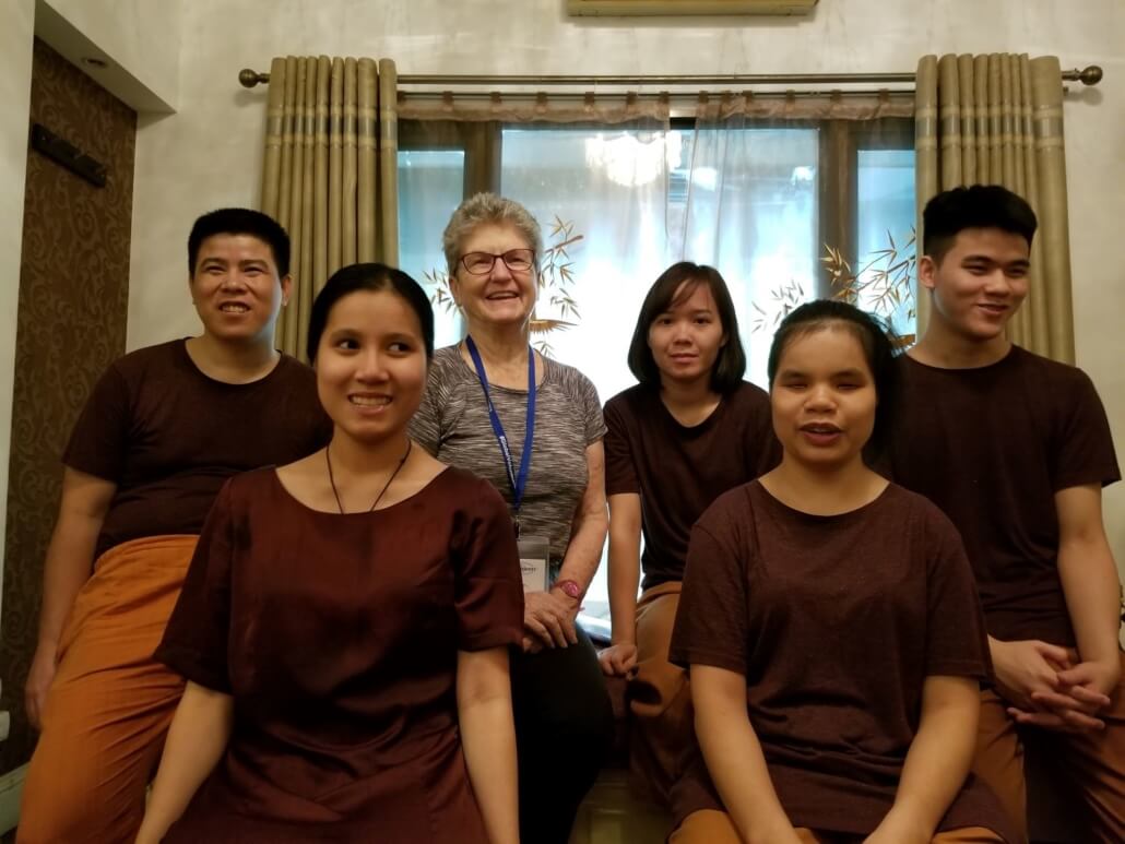 Volunteer works at Omamori Spa in Vietnam, helping students and staff them approve their English course.