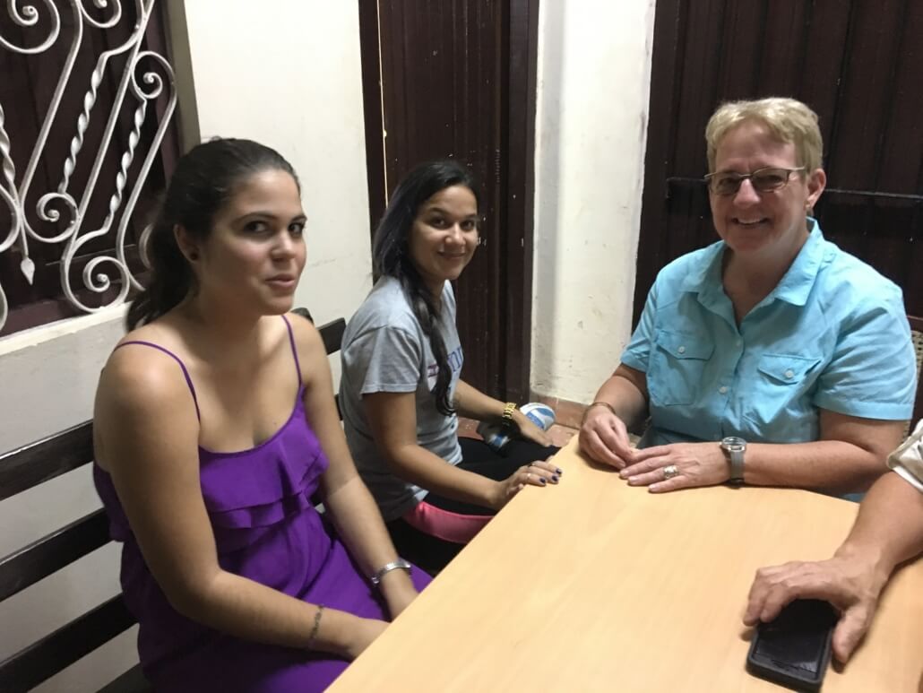 Ann enjoys many cross cultural conversations while serving in Cuba 