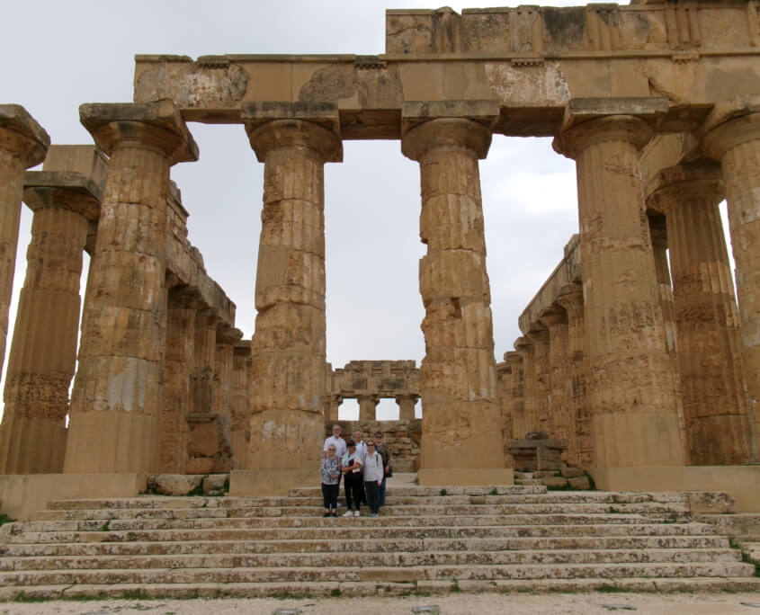 Among the ancient columns of Selinunte Archeological Park, near Castelvetrano.