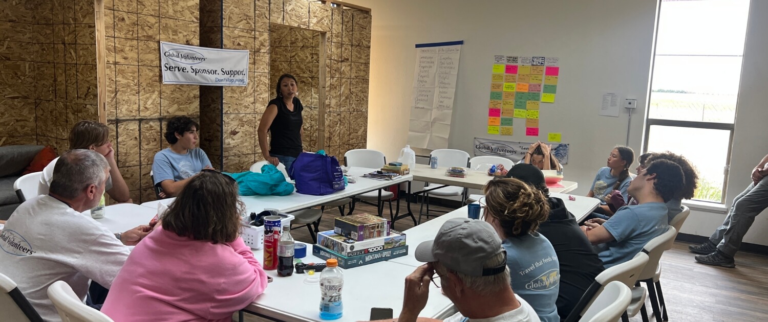The common area provides space to relax and connect with other volunteers.