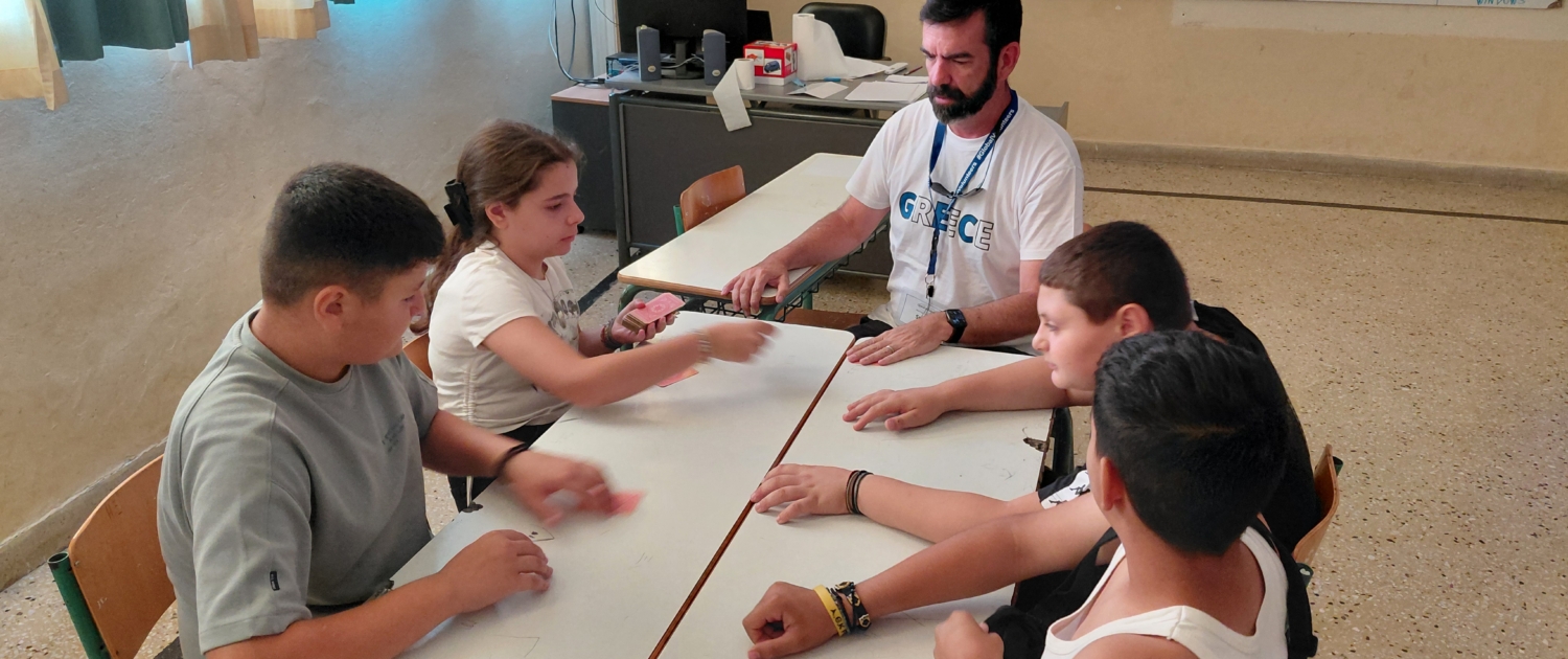 Volunteer Steve McGuire served as a volunteer in Greece with his family